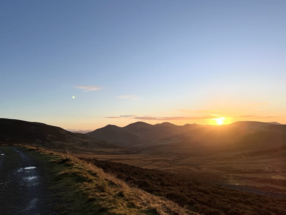 Cycling tour: sunset at the Pentland Hills [Edinburgh]